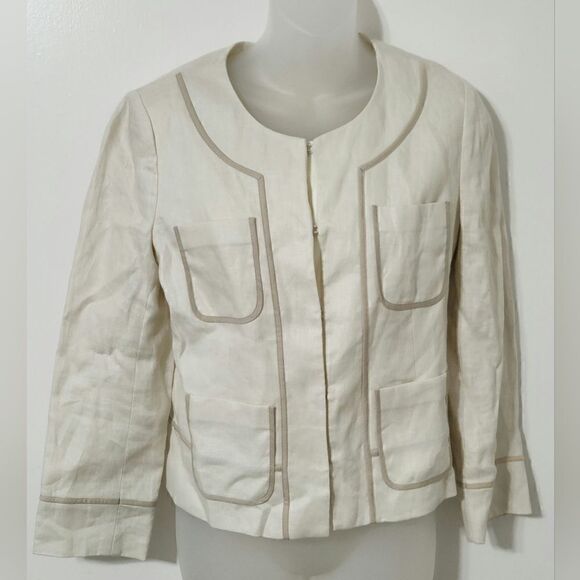 Jcrew linen jacket size size 2 - Picture 3 of 7